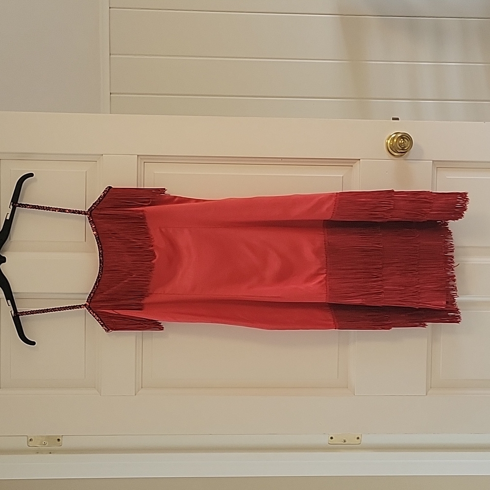 Red 1920s flapper style dress